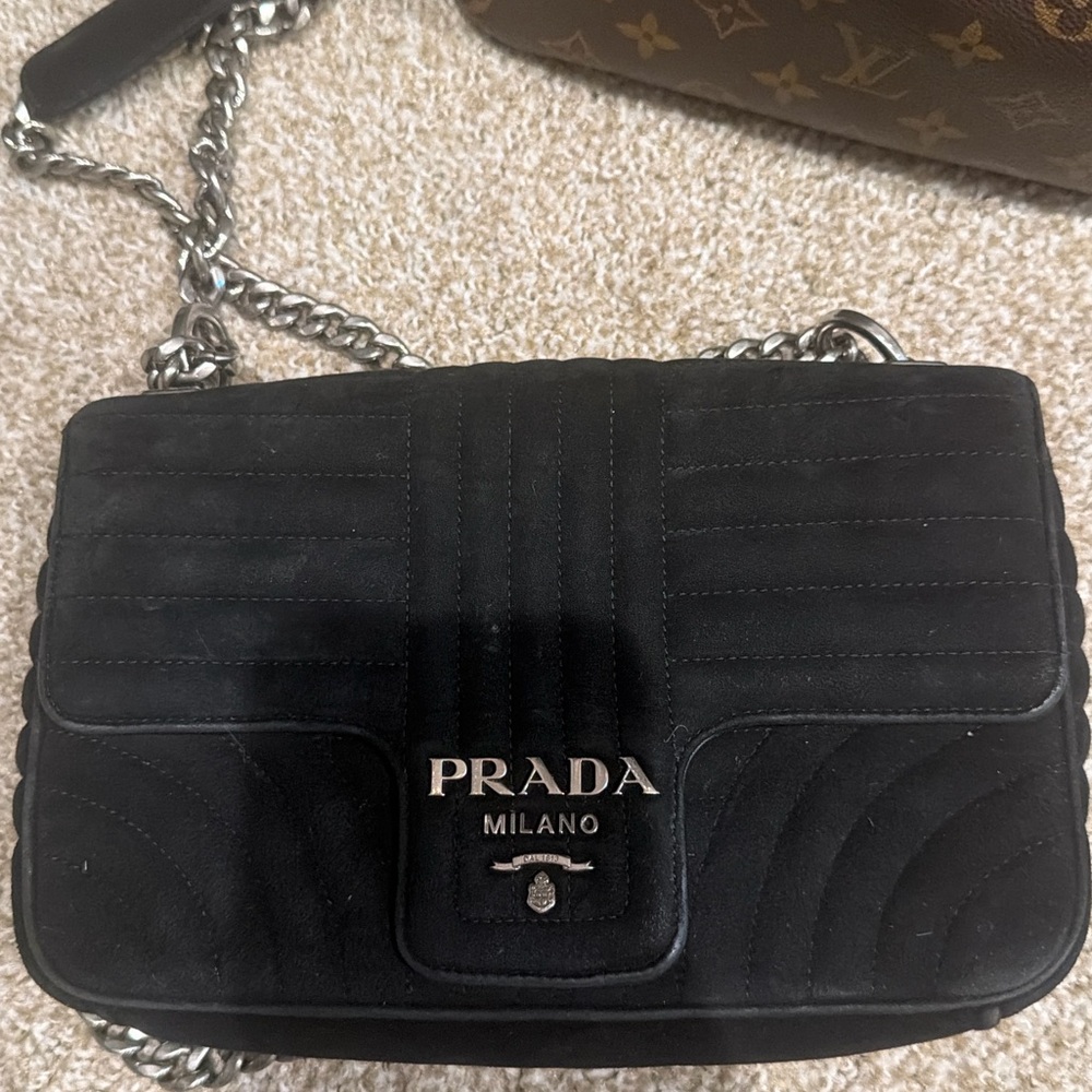 Prada bag with silver chain (used, but good condition)